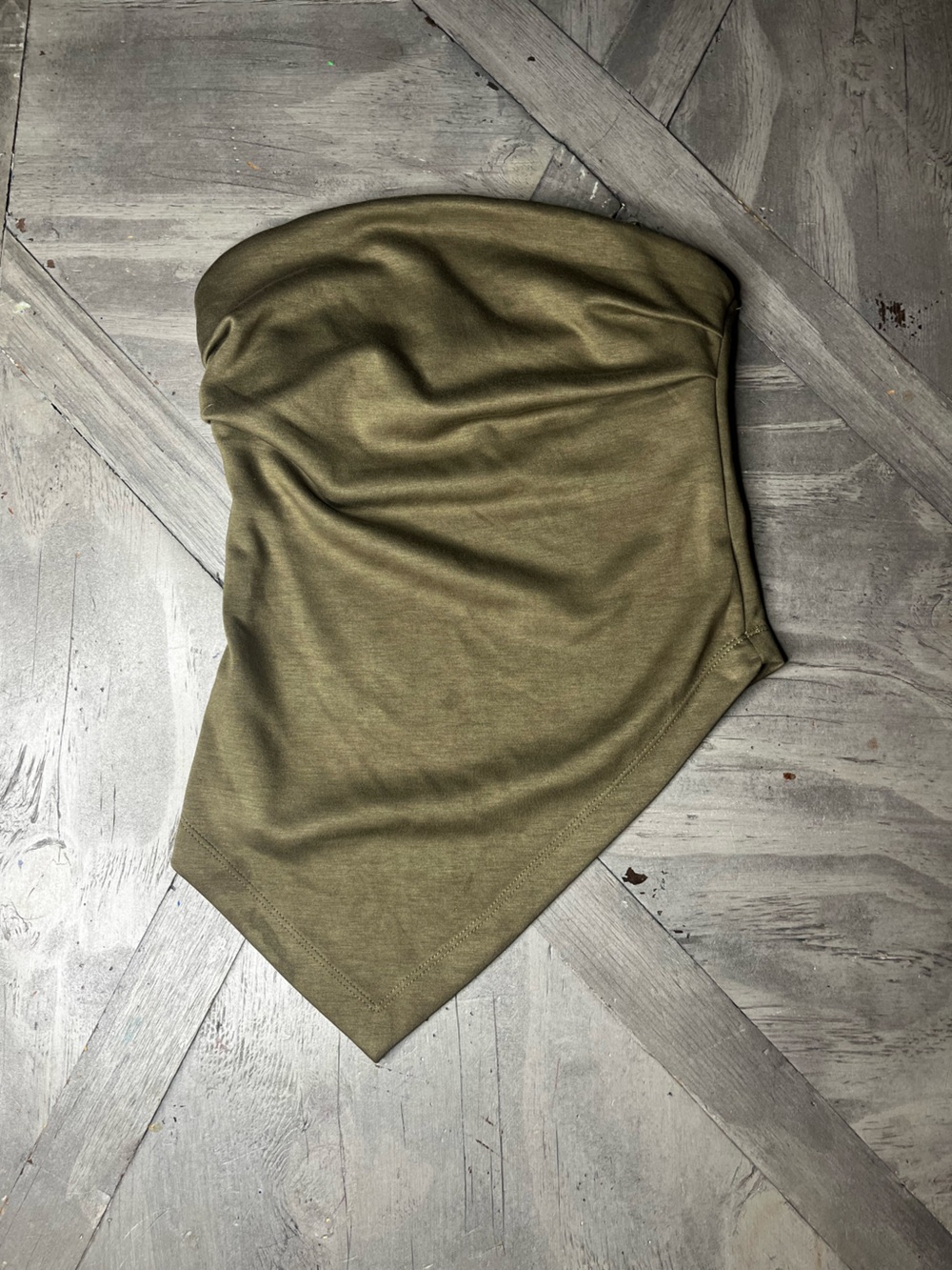 Women's Olive A-Line crop top